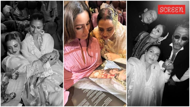 Alia Bhatt recreates Rekha’s Silsila look, Janhvi Kapoor shares tribute for her ‘Pedamma’, Fatima Sana Shaikh sits in Rekha’s lap at Umrao Jaan re-release | Bollywood News