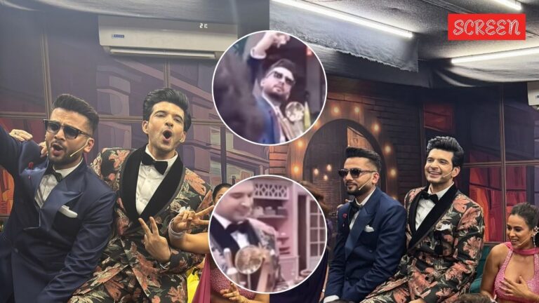 Karan Kundrra-Elvish Yadav seen holding winner trophies for Laughter Chefs Season 2 in leaked video. Watch | Television News