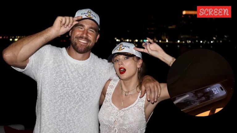 Travis Kelce makes relationship with Taylor Swift Insta official; fans cannot stop zooming in on his lock screen. See photos | Hollywood News