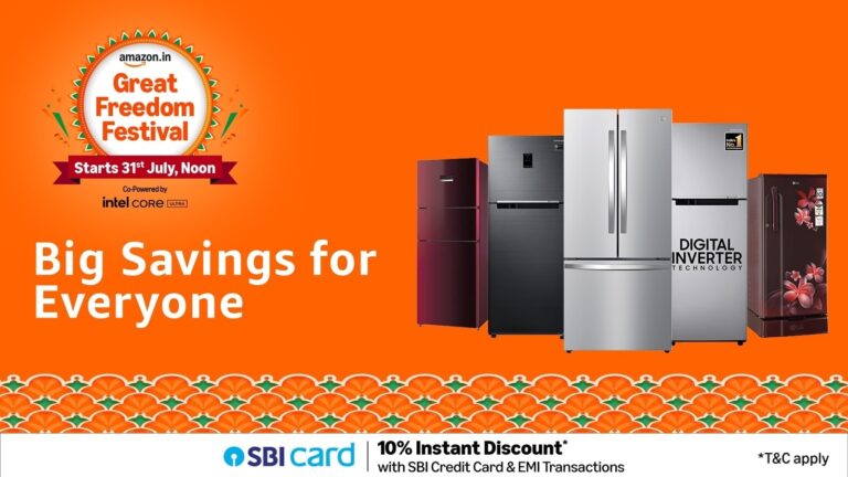 Major Price Drop on side by side refrigerators: Amazon Great Freedom Festival deals with up to 55% off on all top brands